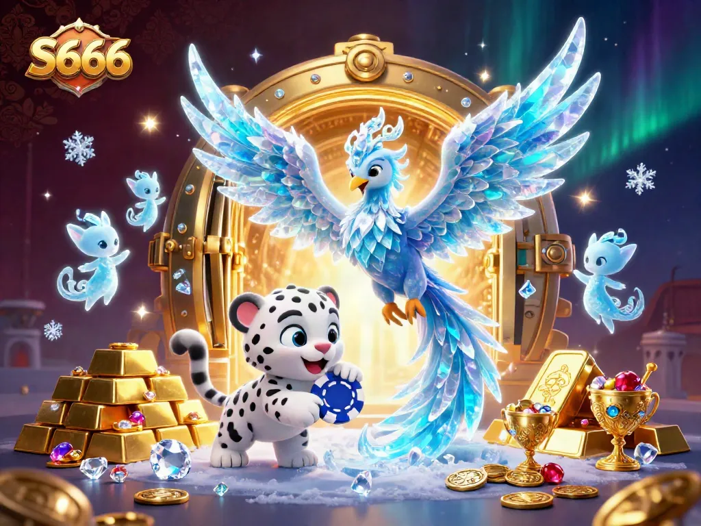 Experience the excitement of S666 casino with vibrant 3D characters and captivating gambling elements.