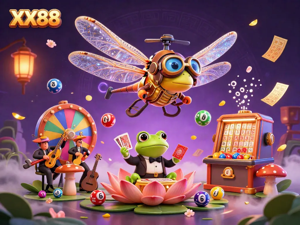 Experience thrilling gameplay at XX88, with vibrant casino scenes and dynamic game elements.