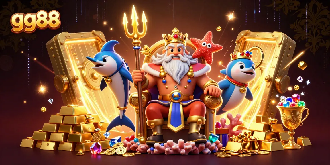 Win thrilling treasures at gg88's vibrant casino, featuring Neptune and treasures galore.