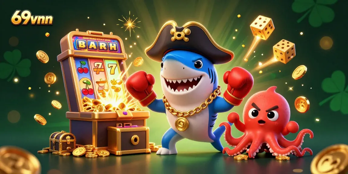 Experience thrilling games at 69vnn with vibrant casino elements and exciting characters!