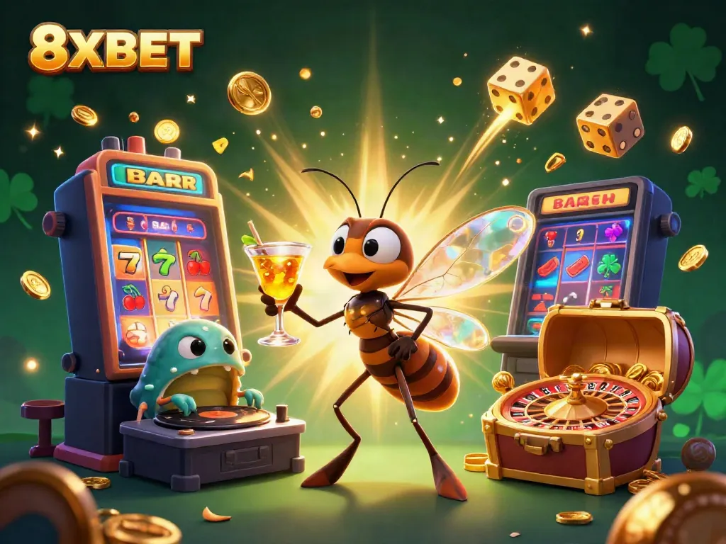 Join the fun at 8XBET with a dynamic casino scene featuring exciting gameplay elements.