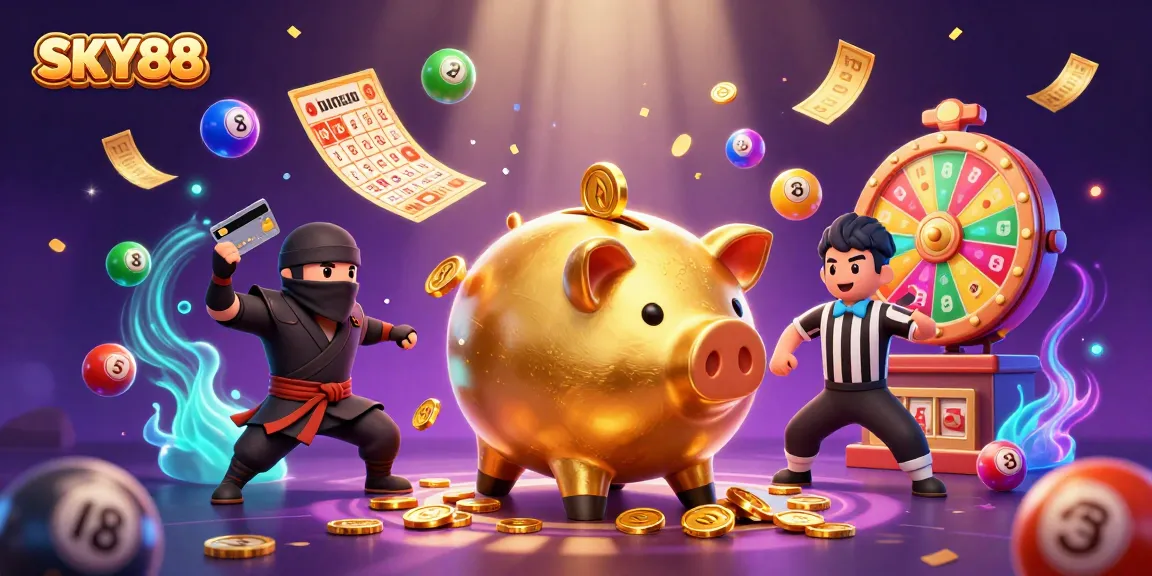 Engage with SKY88's vibrant casino atmosphere featuring dynamic lottery and gaming elements.