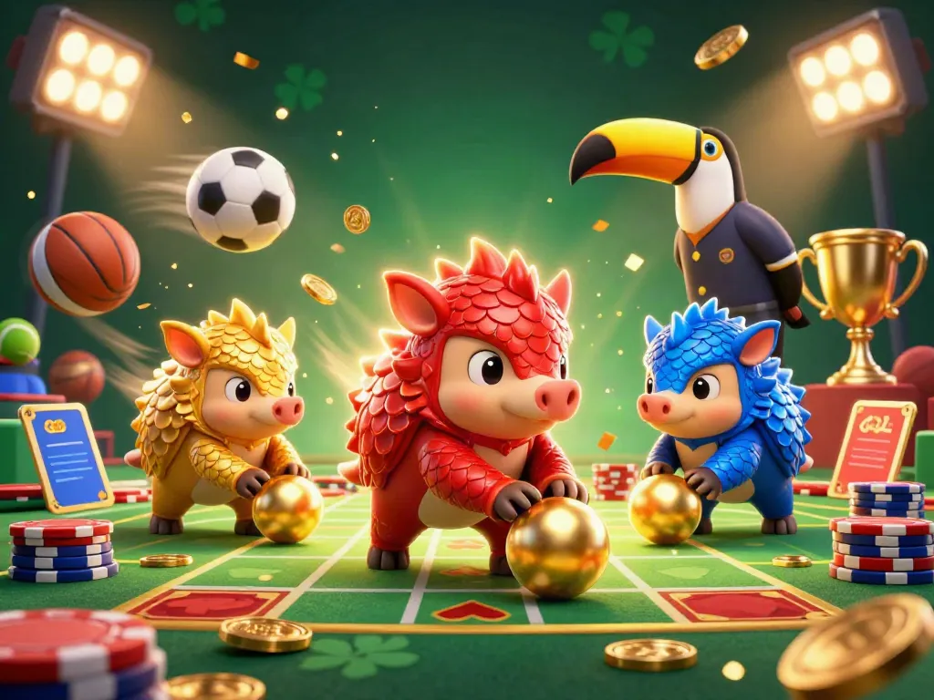 Engage with bl555 as rival pangolins compete in a vibrant casino setting.
