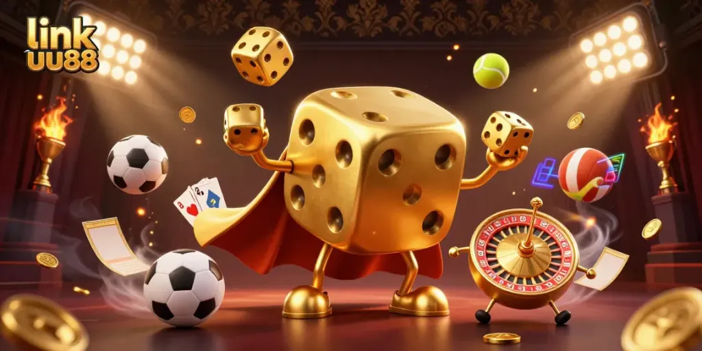 Spin with excitement at link uu88, showcasing a vibrant 3D casino world filled with gaming action.