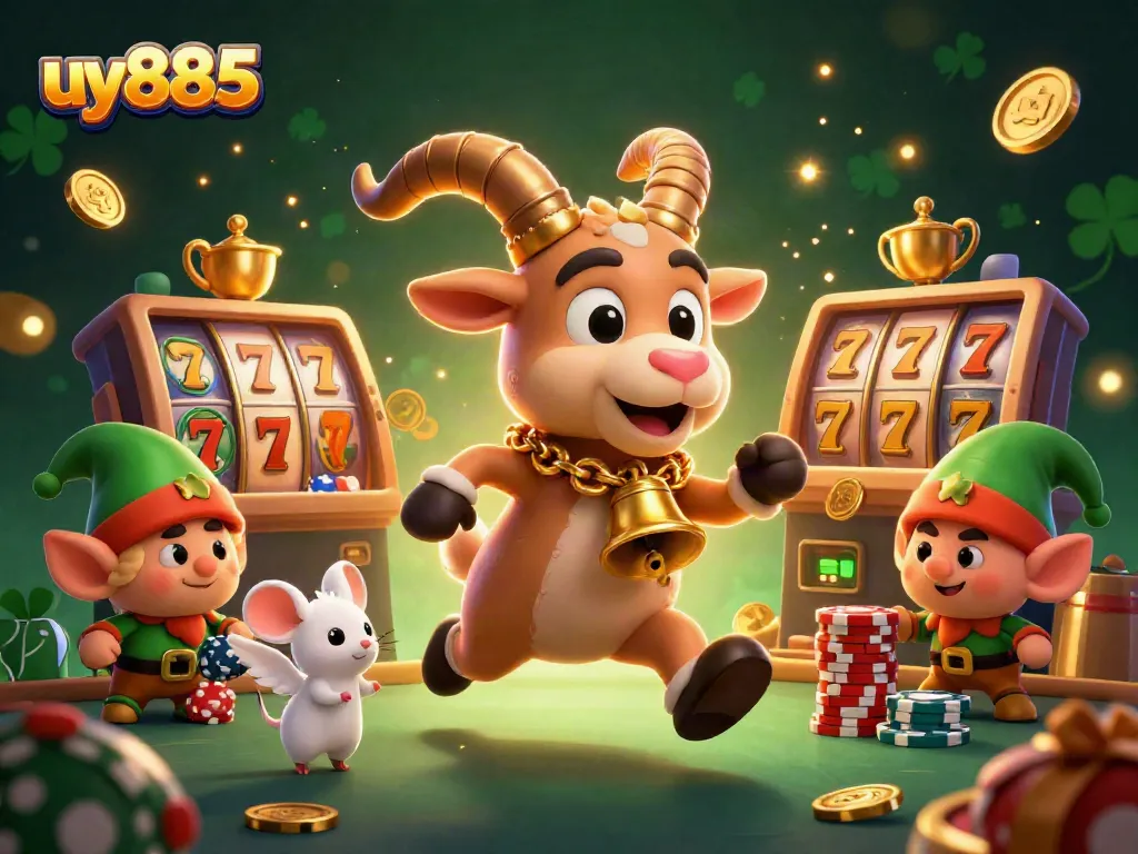 Experience excitement in the uy885 casino with Krampus, an angel mouse, and gremlins stealing poker chips.