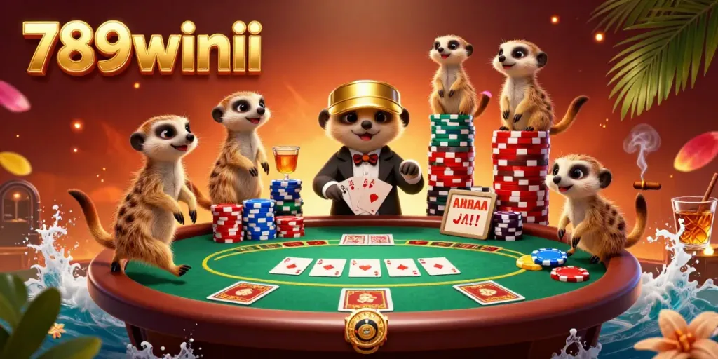 Engage with the thrilling 789winii casino scene featuring meerkats dealing cards and sneaking chips.