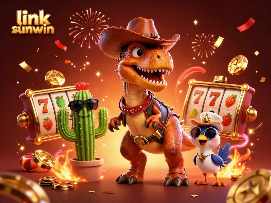 Experience the thrilling excitement at link sunwin with vibrant characters and dynamic casino elements.