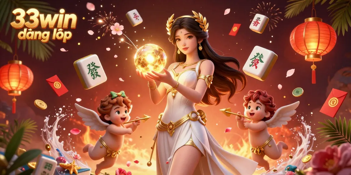 Engage with 33win đăng nhập to experience thrilling casino action amid a vibrant 3D illustration.