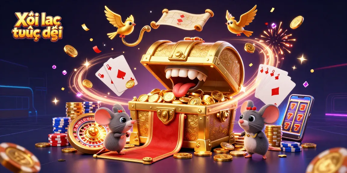 Watch Xôi lạc trực tiếp where adventurers are drawn in by the treasure chest filled with riches.
