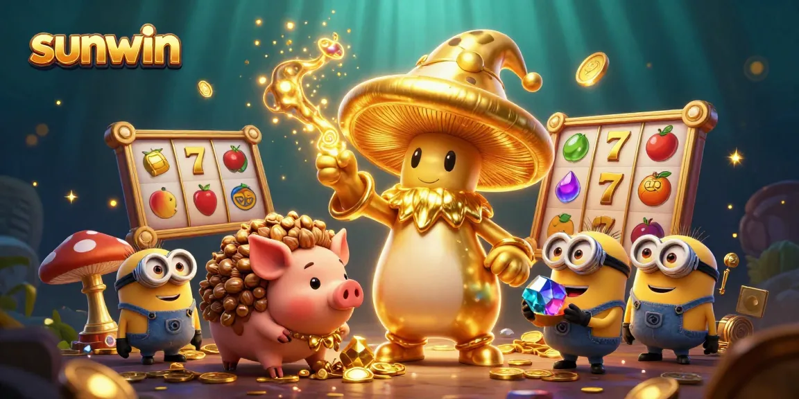 Experience the magic of sunwin as the golden mushroom wizard and friends bring exciting slot adventures to life.