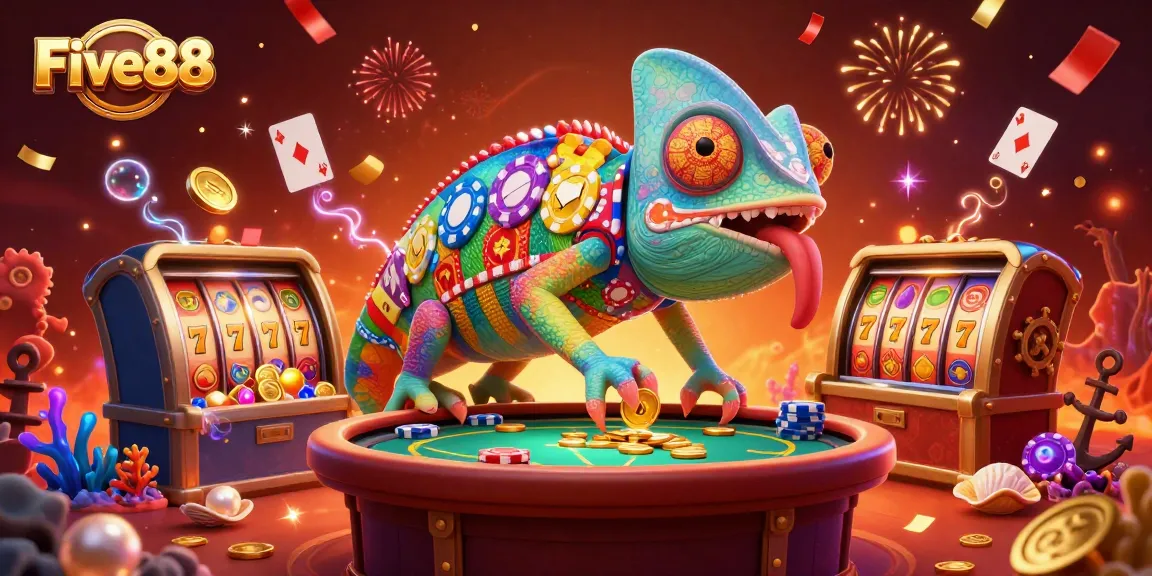 Play exciting games at Five88, featuring vibrant graphics and a dynamic casino atmosphere.