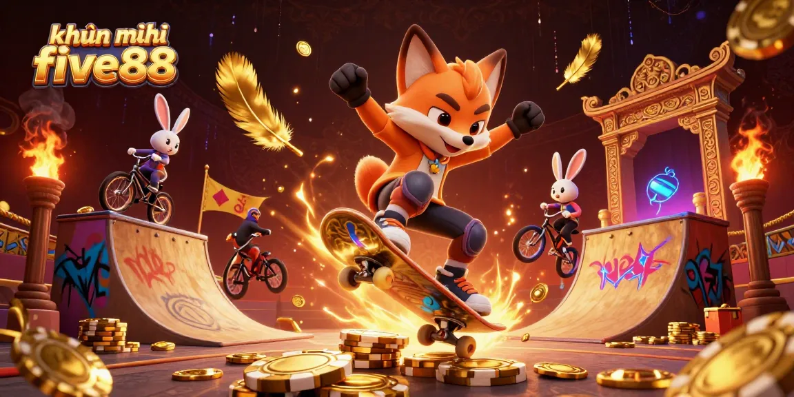 Experience exciting khuyến mãi five88 promotions with vibrant animated casino scenes and games.