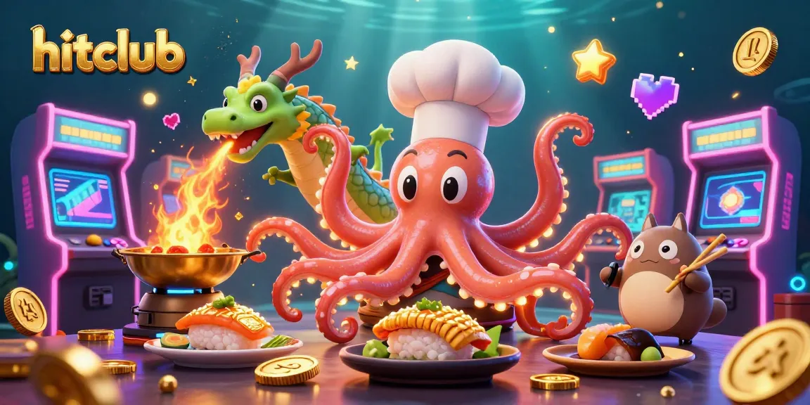 Experience action at hitclub with a vibrant scene featuring casino games and lively characters.