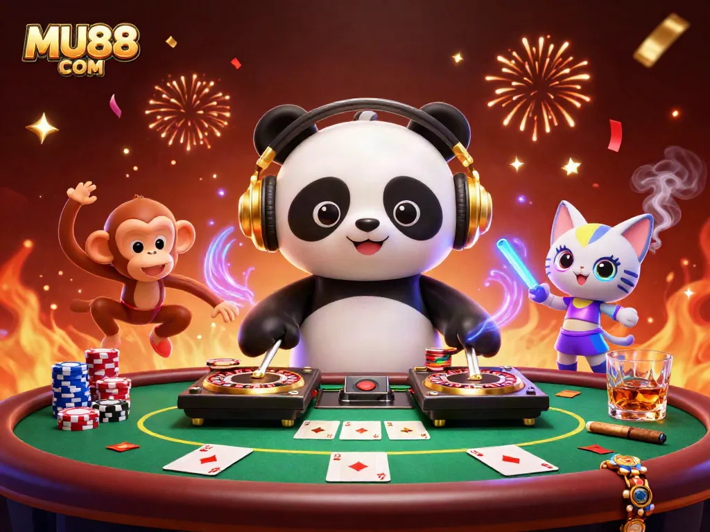 Engage in the vibrant casino atmosphere at MU88 COM with dynamic characters and lively game elements.