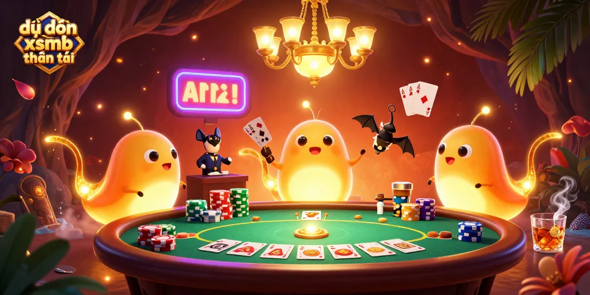 Engage with dự đoán xsmb thần tài through vibrant 3D glowworms illuminating a casino scene.