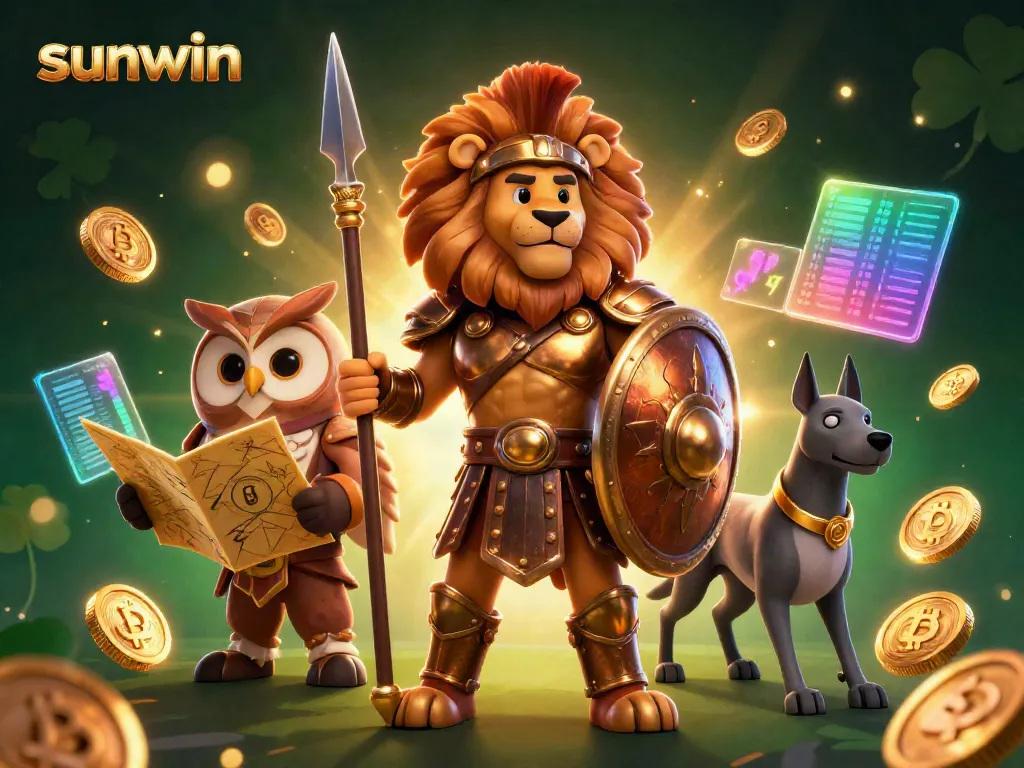 Engage with sunwin as a Spartan lion and friends light up the casino scene.