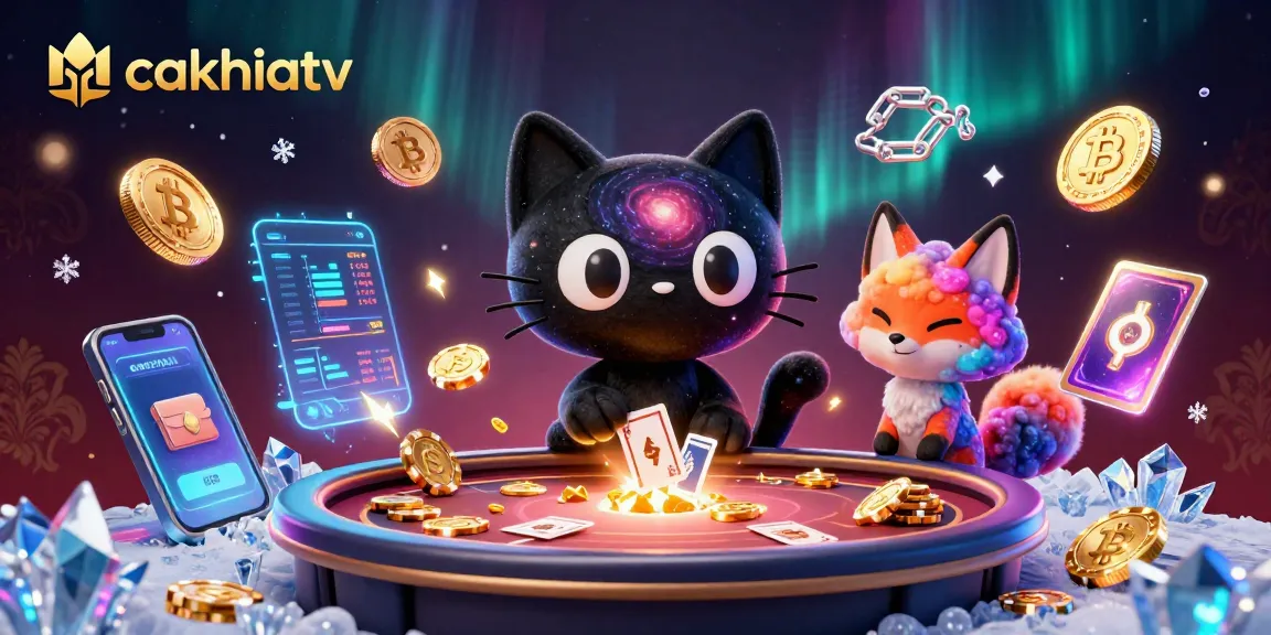 Join the cosmic casino adventure with cakhiatv’s black hole cat attracting golden chips and cards!