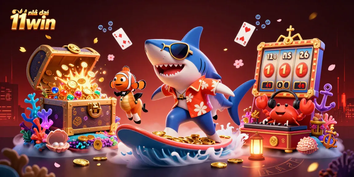 Experience the thrill with Nhà cái 11win's immersive 3D gaming world full of vibrant characters and dynamic elements.