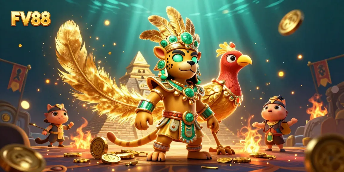 Spin big wins with FV88 in an ultra-detailed casino scene filled with vibrant energy.