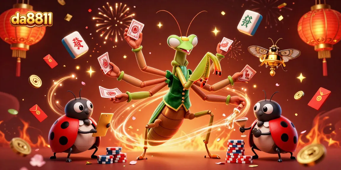 Experience top-tier gambling excitement with da8811's vibrant 3D casino illustration showcasing festive gameplay dynamics.