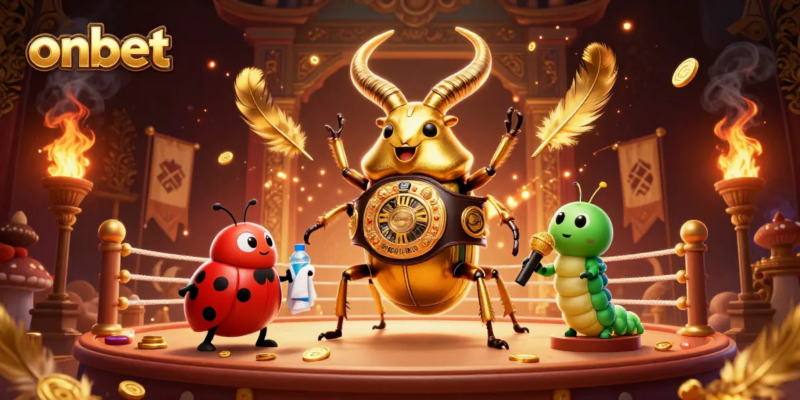 Experience big wins at onbet with a vibrant 3D casino scene featuring energetic characters.