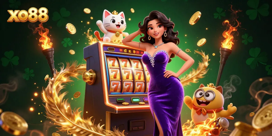 Experience winning moments with xo88 in a vibrant slot machine scene brimming with excitement and celebration.