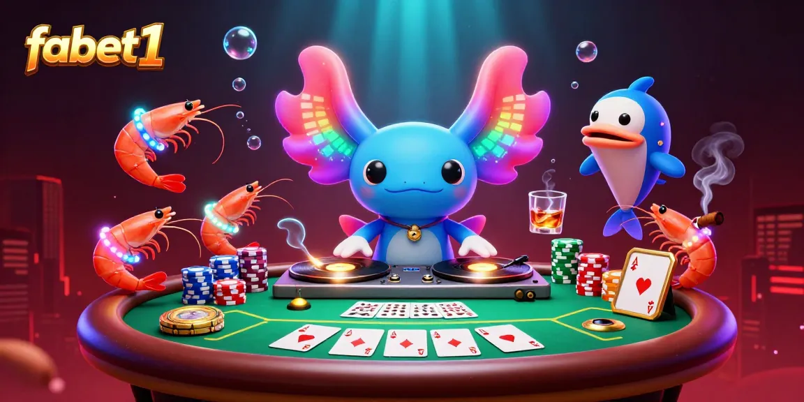Experience vibrant, high-energy gambling action with fabet1's colorful 3D casino imagery featuring engaging characters.