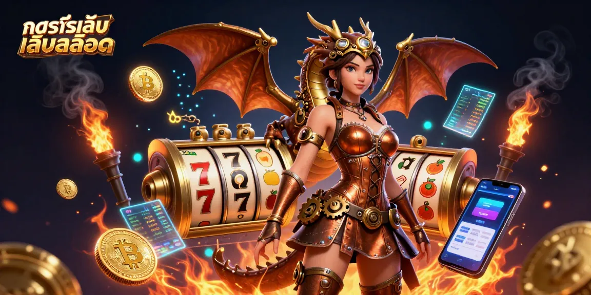Spin slot games seamlessly with ทดลองเล่นสล็อต in this vibrant crypto-themed digital art.