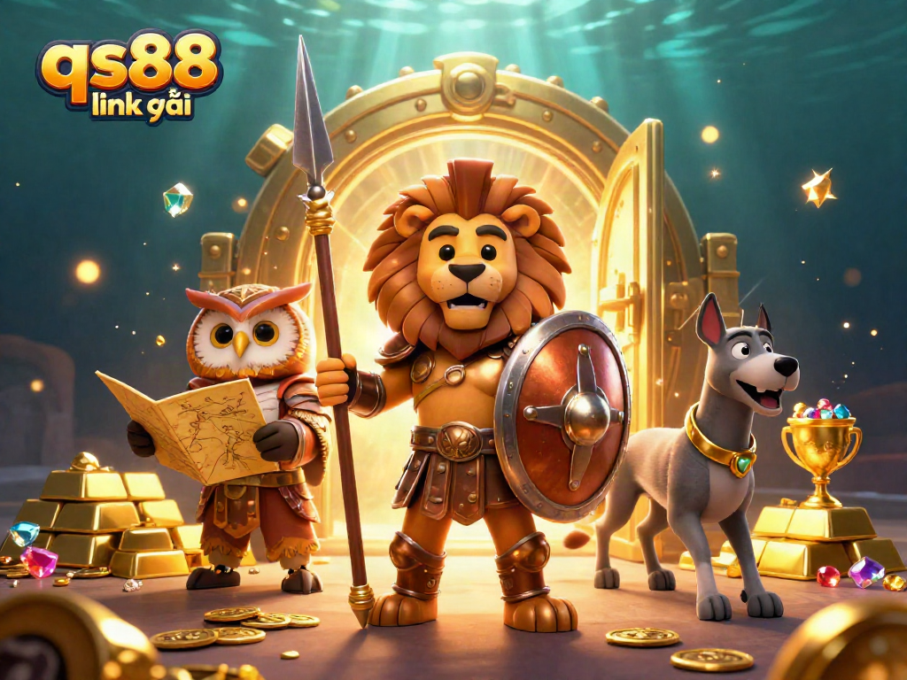 Engage with qs88 link vào in a vibrant 3D casino world filled with treasures and strategic gameplay elements.