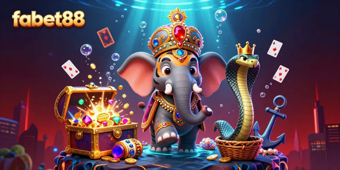 Experience the thrill of fabet88 with vibrant slot game elements and a dynamic casino scene.