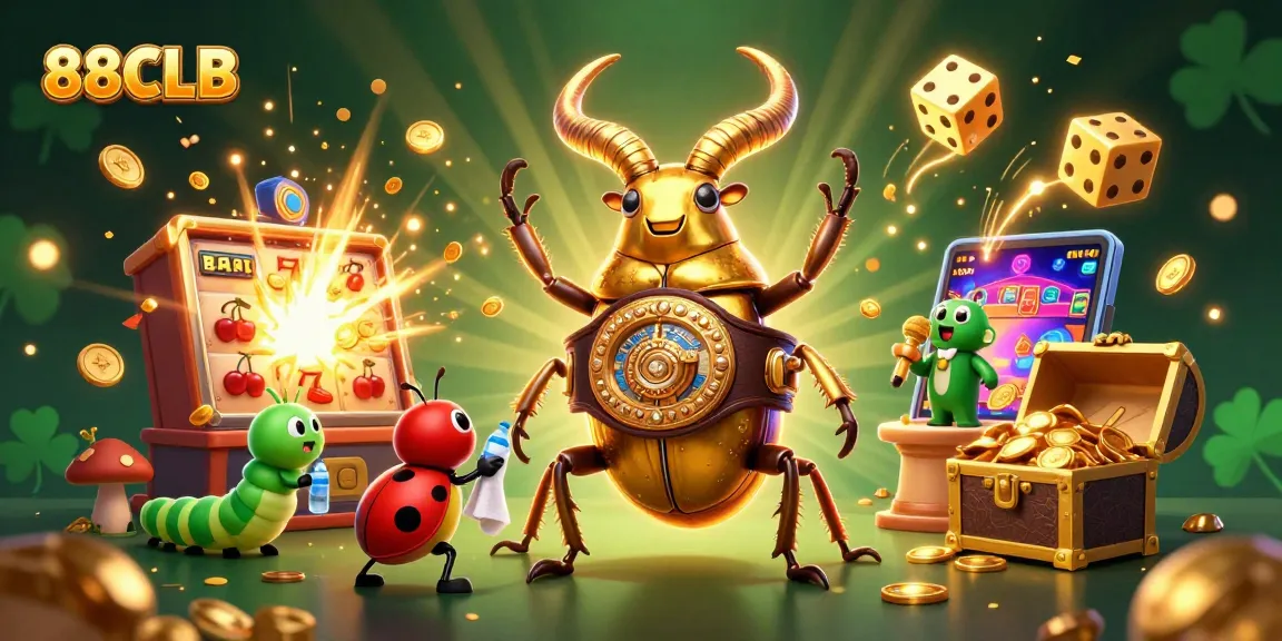 Experience dynamic gaming action with 88CLB, showcasing a vibrant cartoon casino scene.