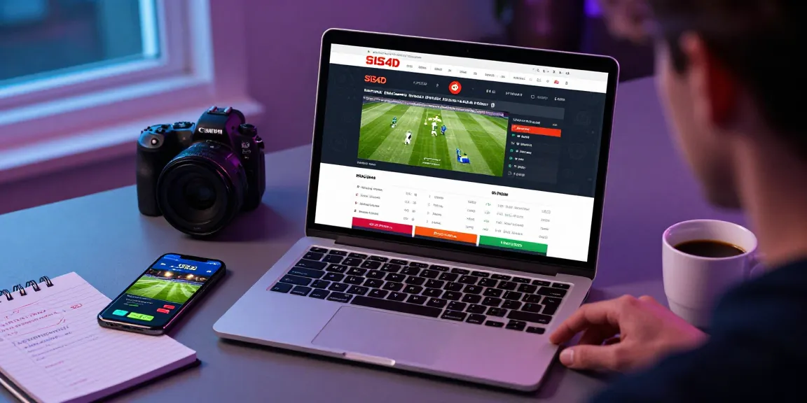 Antarmuka SIS4D pada laptop yang menggambarkan pengalaman judi online yang menarik.
