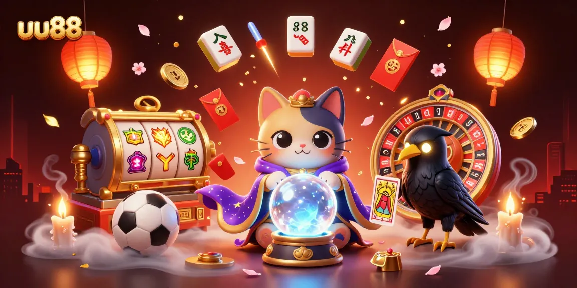Experience fortune and thrill at uu88 with vibrant 3D casino characters and game elements.