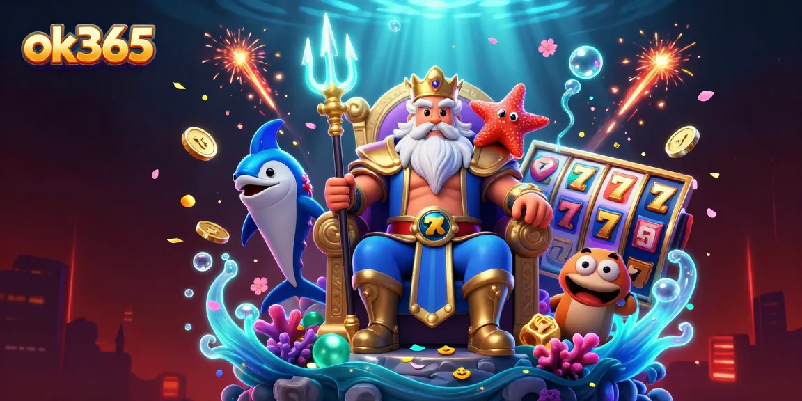 Play vibrant slot games at ok365 with Neptune, leading the underwater casino adventure.
