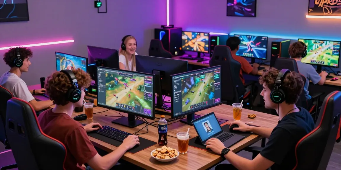 Platform TISU4D dengan pemain yang asyik bermain game online di ruang gaming yang ceria.