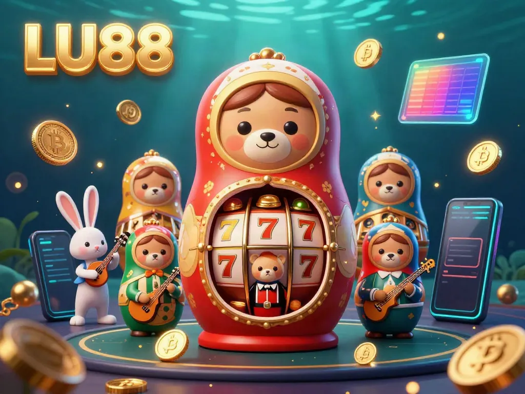 Engage with LU88's vibrant online casino experience showcasing diverse gaming options and crypto elements.