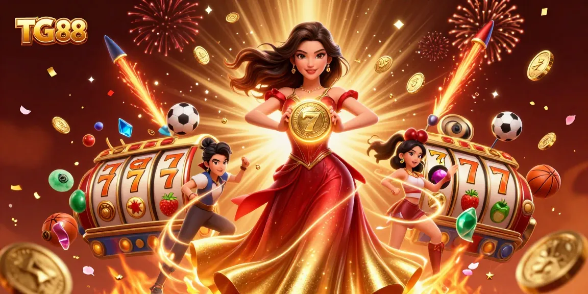 TG 88 showcases a vibrant online casino experience with slots and sports elements, inviting players to win big.