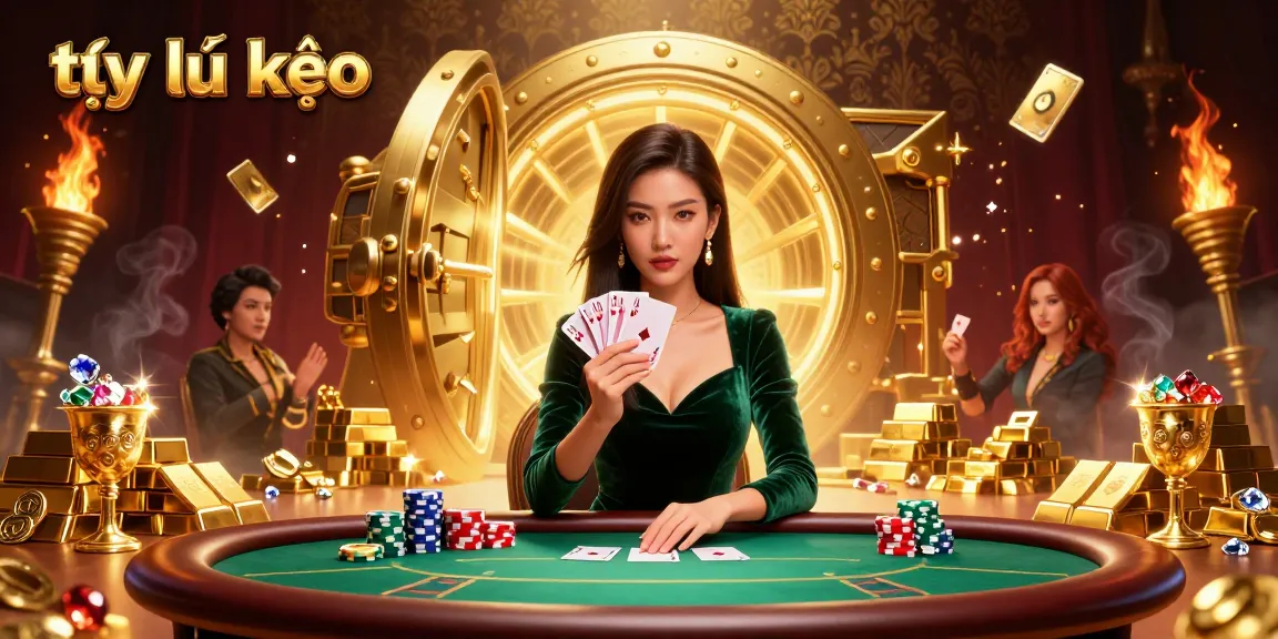 Experience strategic betting with tỷ lệ kèo in a luxurious poker setting filled with treasures.