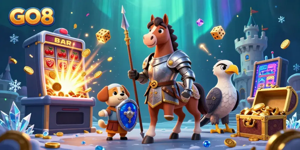 Engage in thrilling gaming experiences with GO8 featuring vibrant characters and dynamic casino elements.