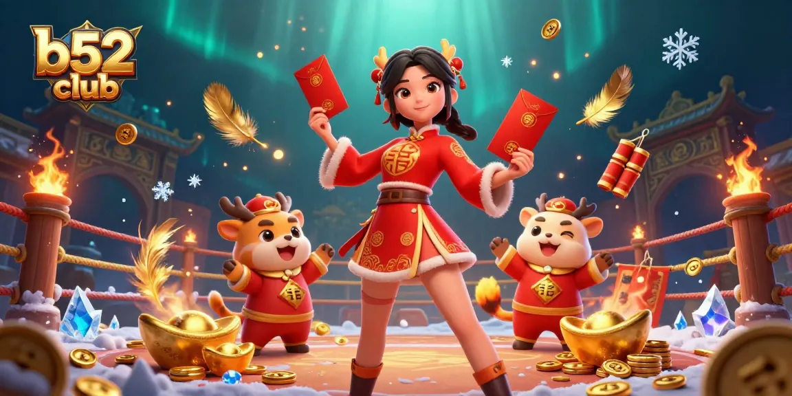 Engage in exciting gameplay at b52 club with vibrant Lunar New Year themes and dynamic betting scenes.
