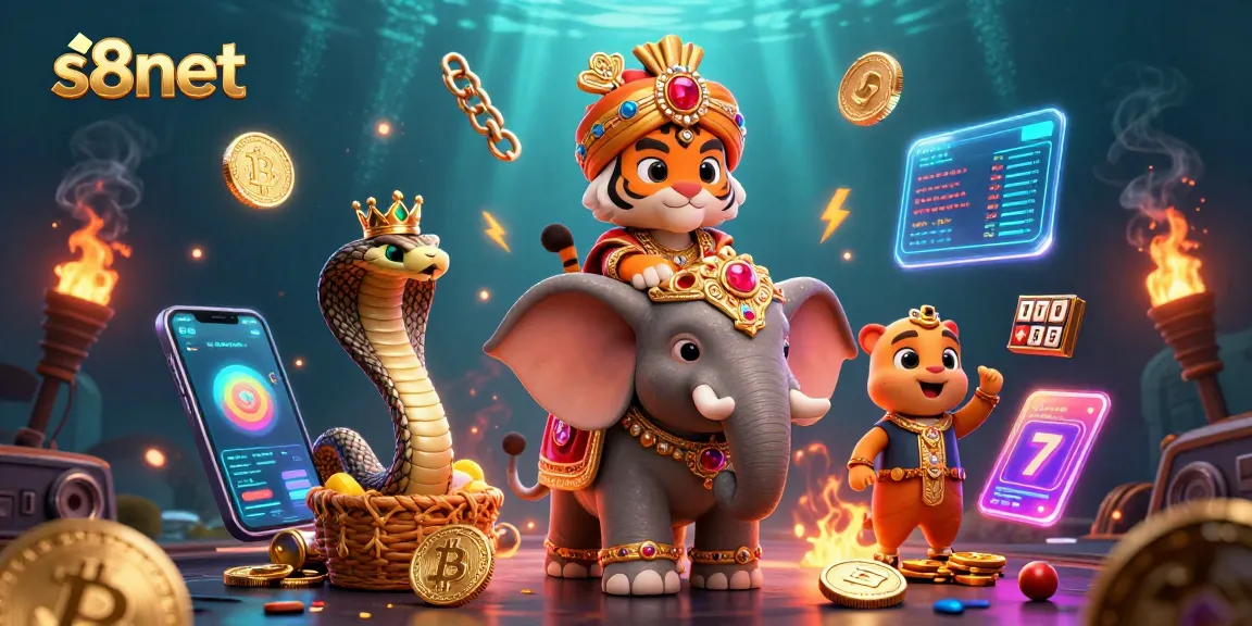 Play exciting games at s8net with engaging 3D casino characters and vibrant elements