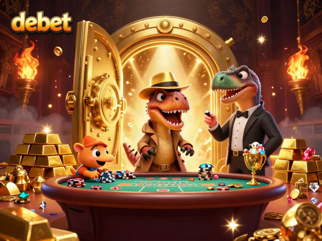 Play at debet while a velociraptor card counter tries to look inconspicuous at the blackjack table.