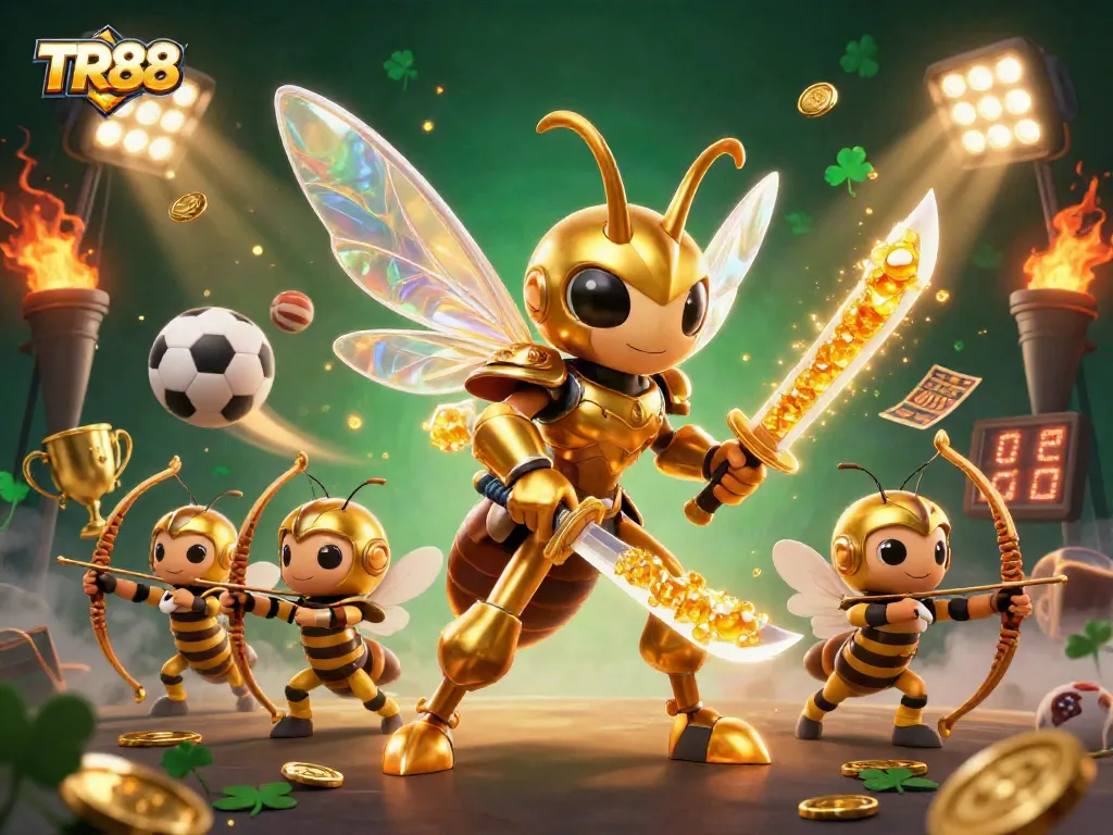 Experience winning thrills with TR88 in a captivating 3D casino scene packed with action.