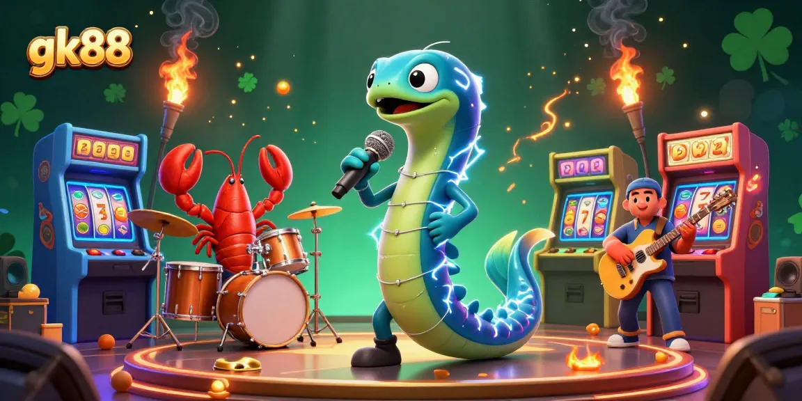 Spin to win with gk88 at an electrifying underwater casino featuring unique 3D characters.