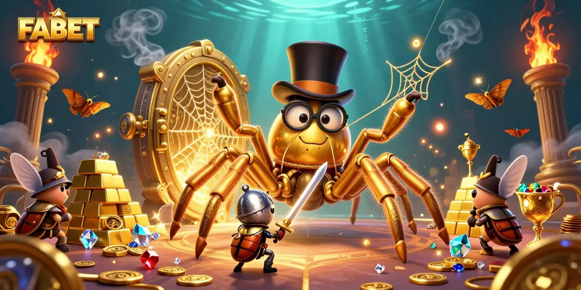Engage with FABET's thrilling world of gold and adventure in this dynamic 3D illustration.