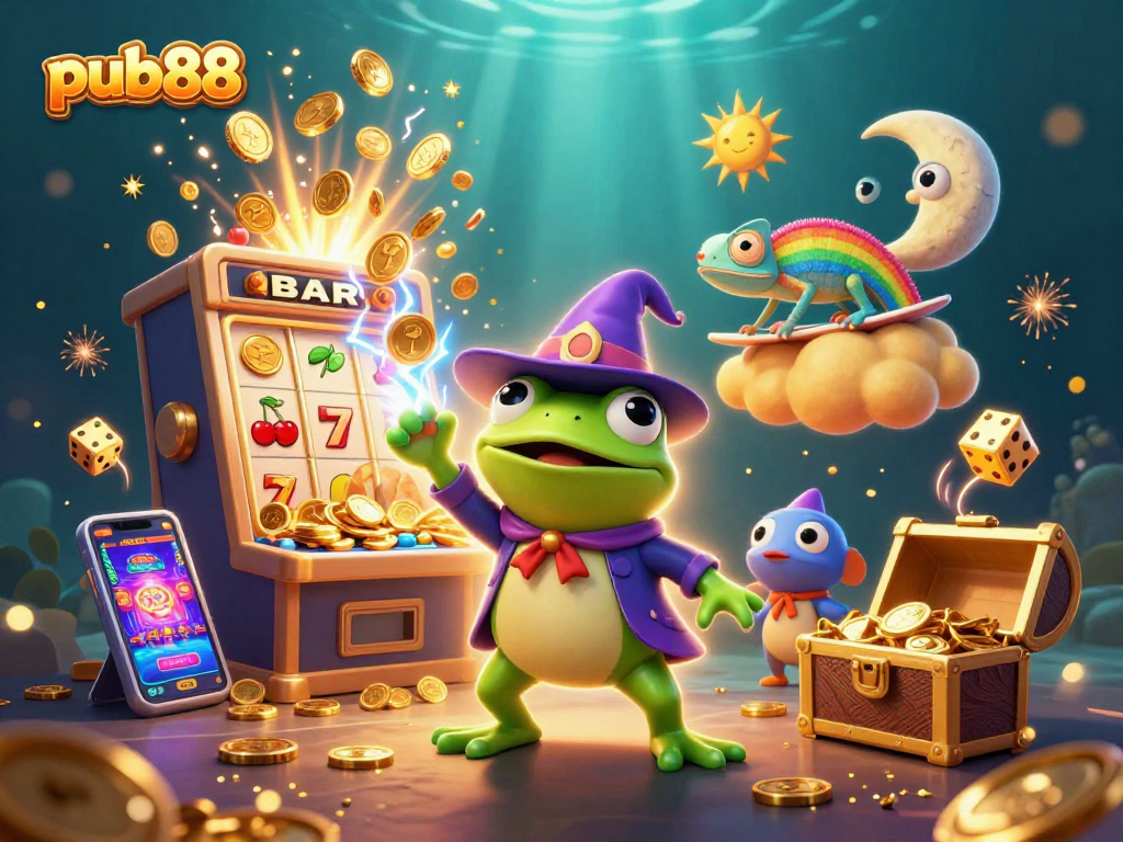 Experience thrilling wins at pub88 as the weather wizard frog conjures golden coins and excitement.