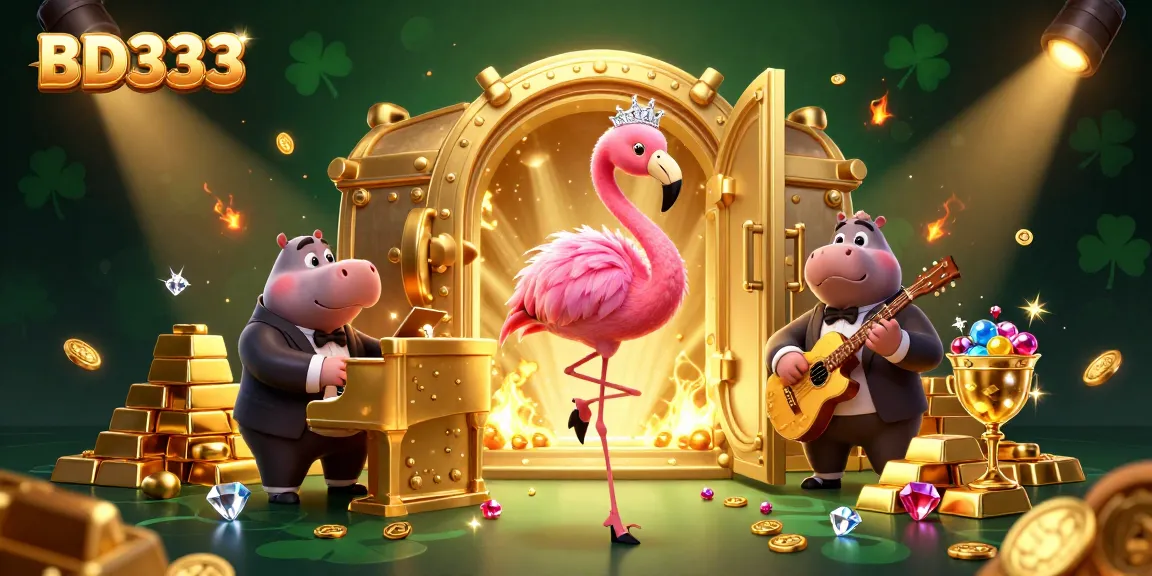 Experience thrilling gameplay at BD333 with vibrant casino characters and dazzling treasures.