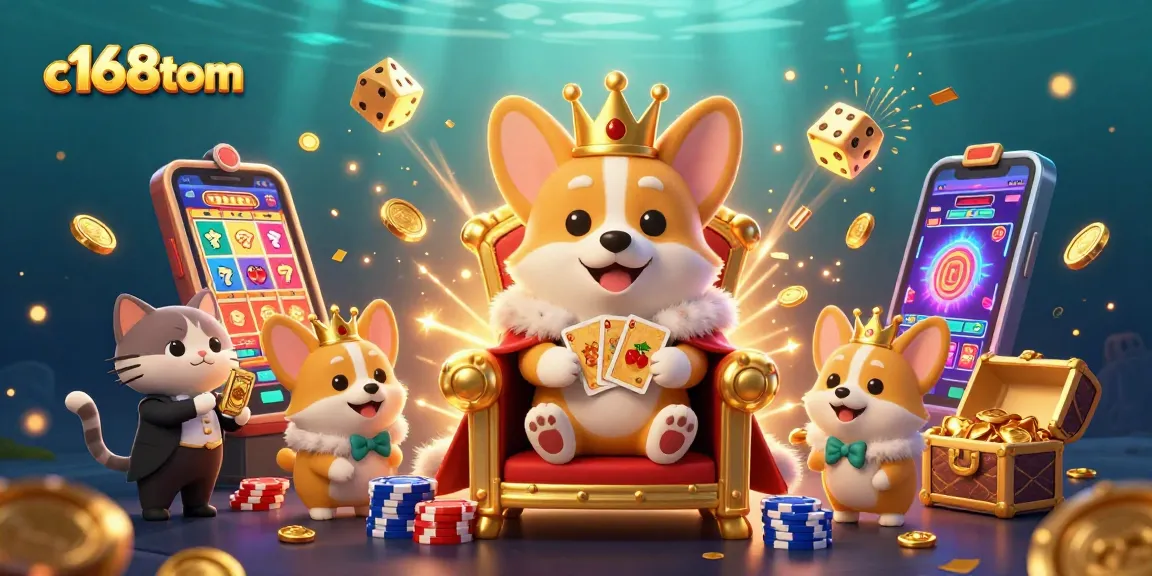 Engage with c168tom's vibrant casino world featuring animated characters and dazzling gambling elements.