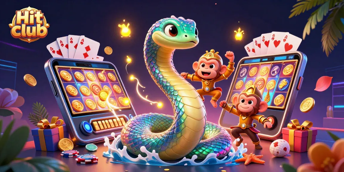 Engage with Hit club's vibrant online casino experience featuring rich 3D illustrations and dynamic gaming elements.