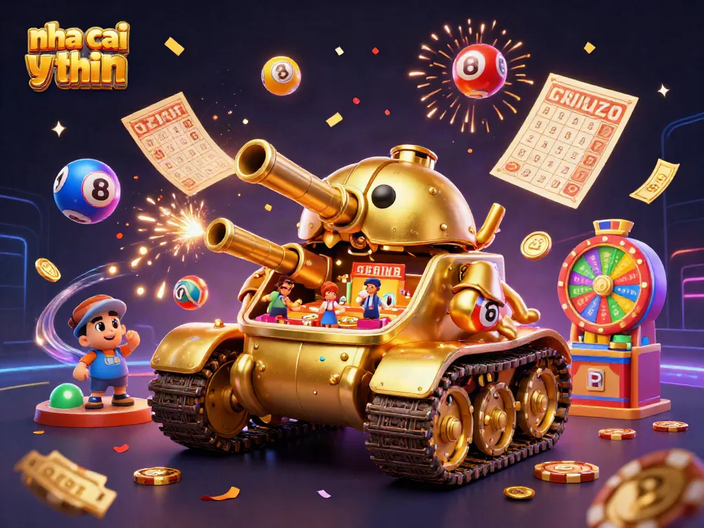Experience thrilling gameplay at nha cai uy tin with a vibrant casino scene depicted in a golden beetle tank filled with excitement.